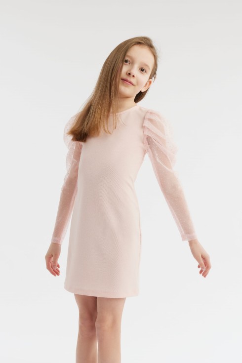 tüdrukute kleit, elegantne kleit, pidulik kleit, roosa kleit, Elena kleit, tüdrukute mood, lastepidu, pulmakleit tüdrukule