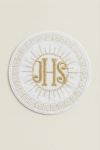 kuldne IHS embleem, tikitud embleem, esimene armulaud, armulaua kaunistus, riiete kaunistamine, laste pidulikud riided, armulaua sümbol
