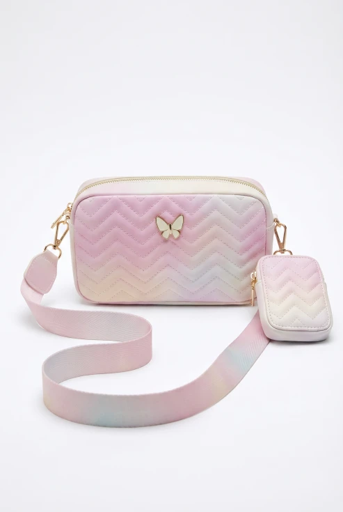 Roosa pidulik tüdrukukott liblikaga, roosa tüdrukukott tüdrukule, pidulik laste mood, suurused universaalne, ZOYA Fashion Eesti
