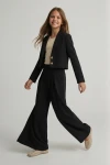 Pidulik tüdrukute komplekt Emi must, kompletne styling, pidulik pidulik komplekt koos aksessuaaridega